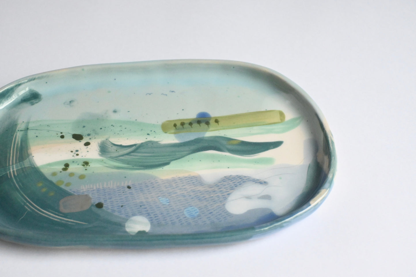 Ceramic Organic Plate - Mountains Meet The Sea #2