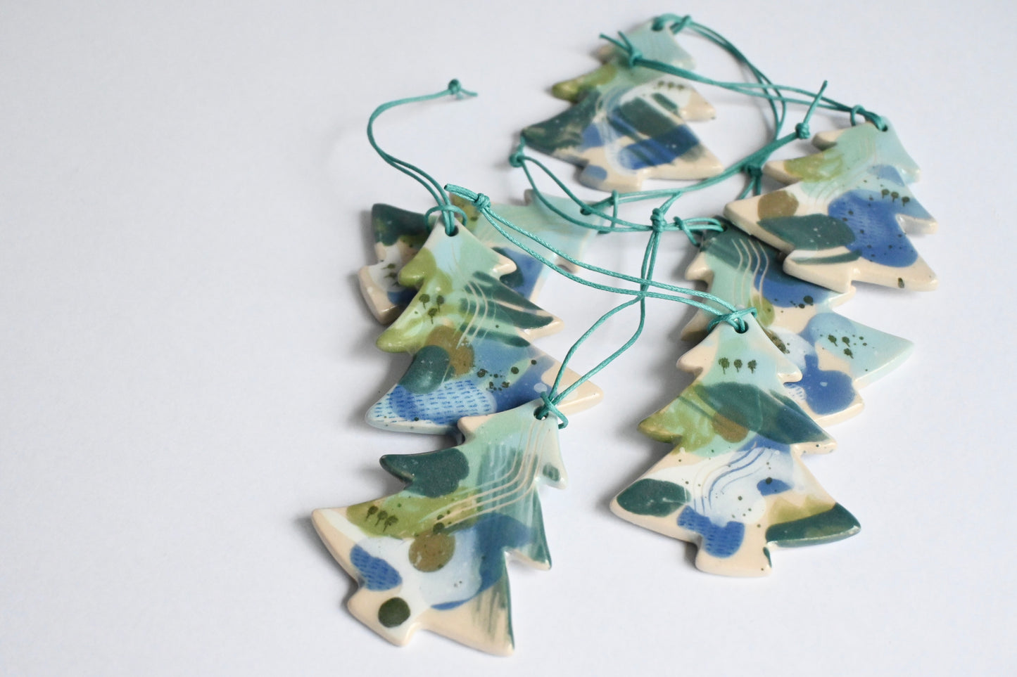 Ceramic Hanging Decoration - Mountains Meet The Sea Fir Tree