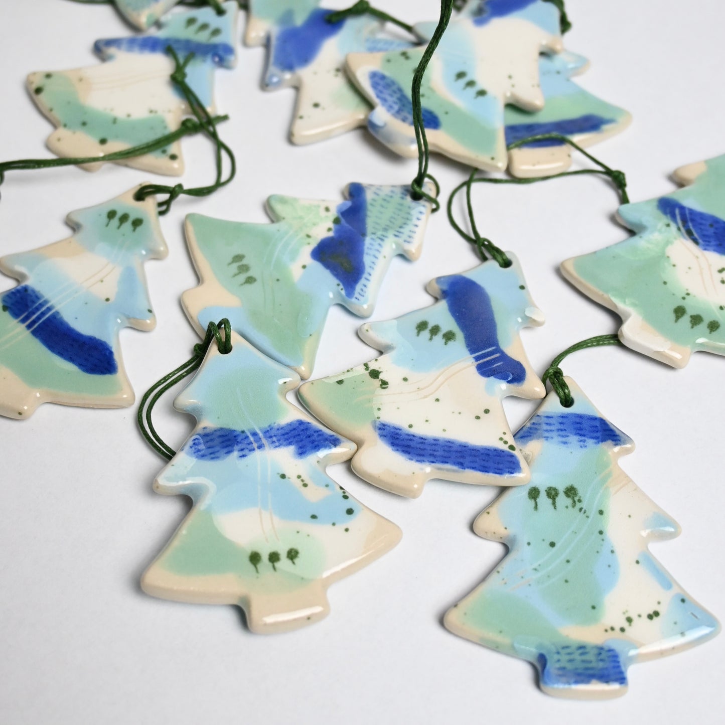 Ceramic Hanging Decoration - Landscape Fir Tree