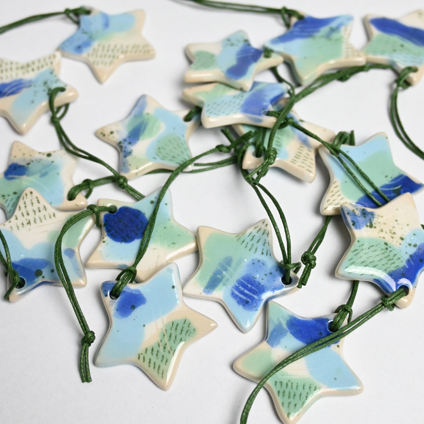 Ceramic Hanging Decoration - Landscape Mini Star