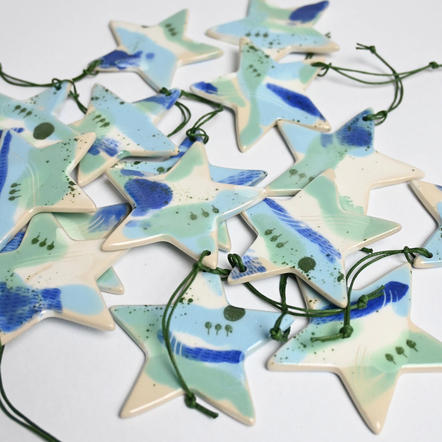 Ceramic Hanging Decoration - Landscape Large Star