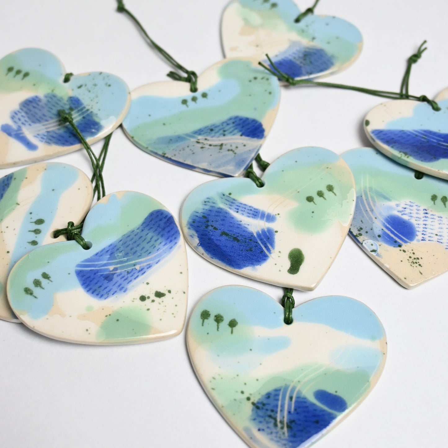 Ceramic Hanging Decoration - Landscape Heart
