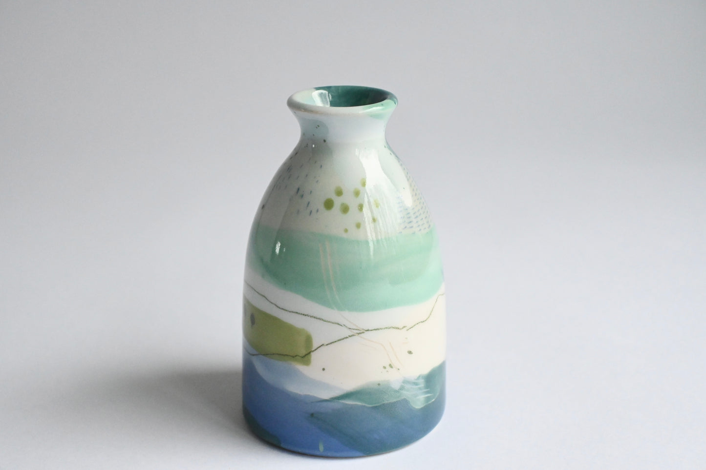 Ceramic Small Vase - Mountains Meet The Sea #5