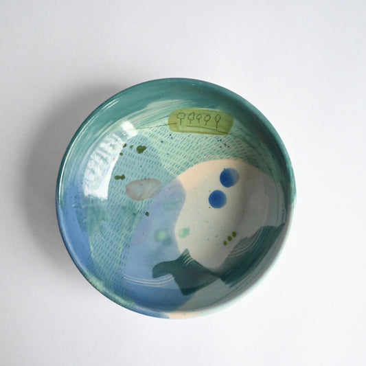 Ceramic Medium Bowl - Mountains Meet The Sea #1