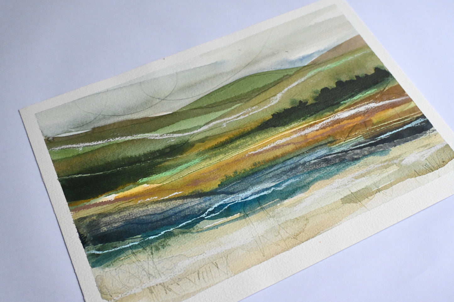 Original painting - Walking in the hills