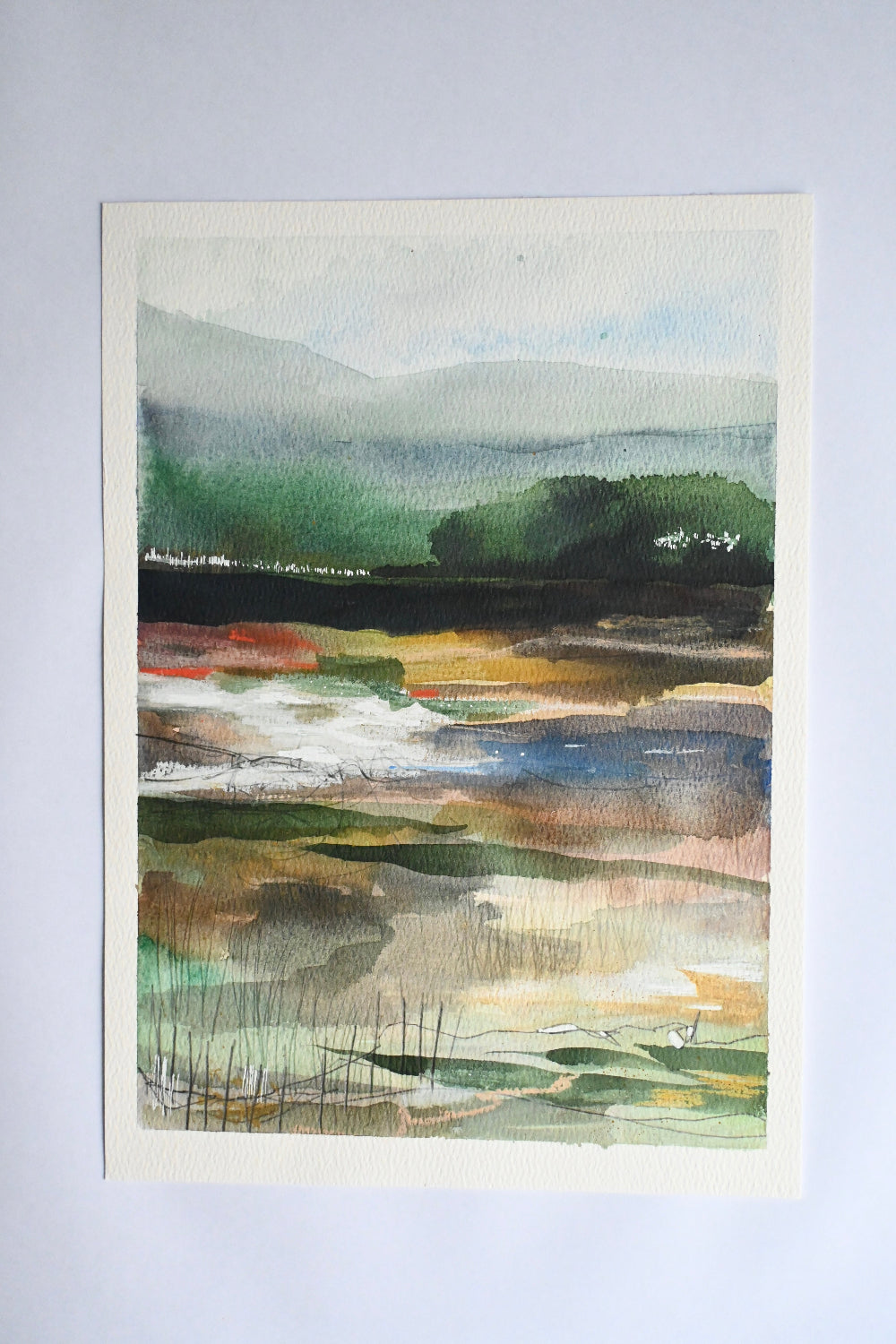 Original Painting - A rainy walk