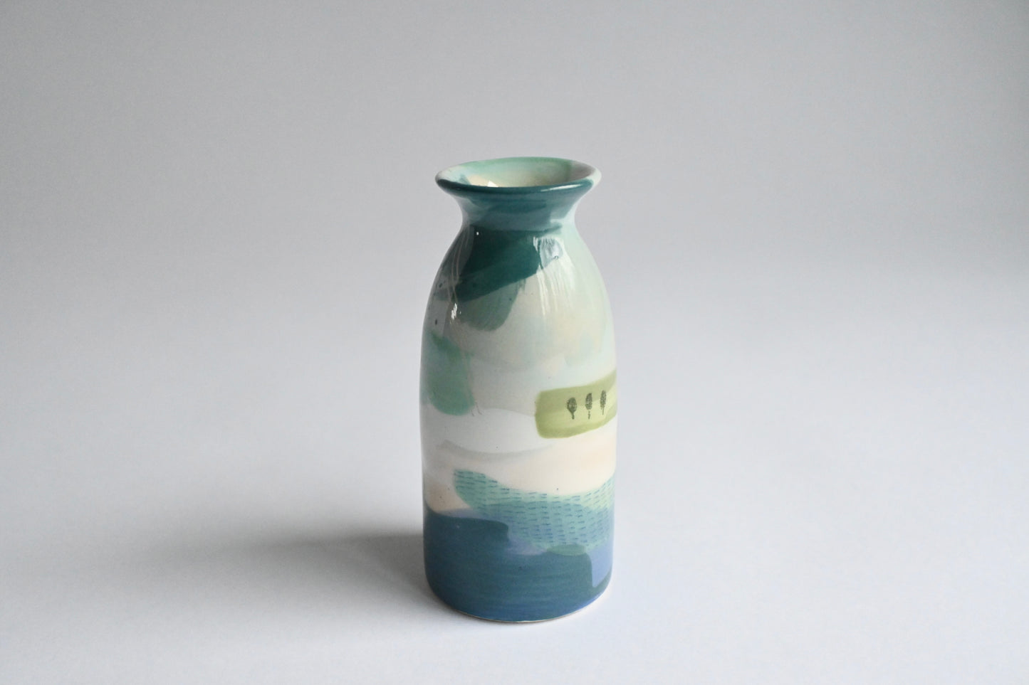 Ceramic Small Vase - Mountains Meet The Sea #2