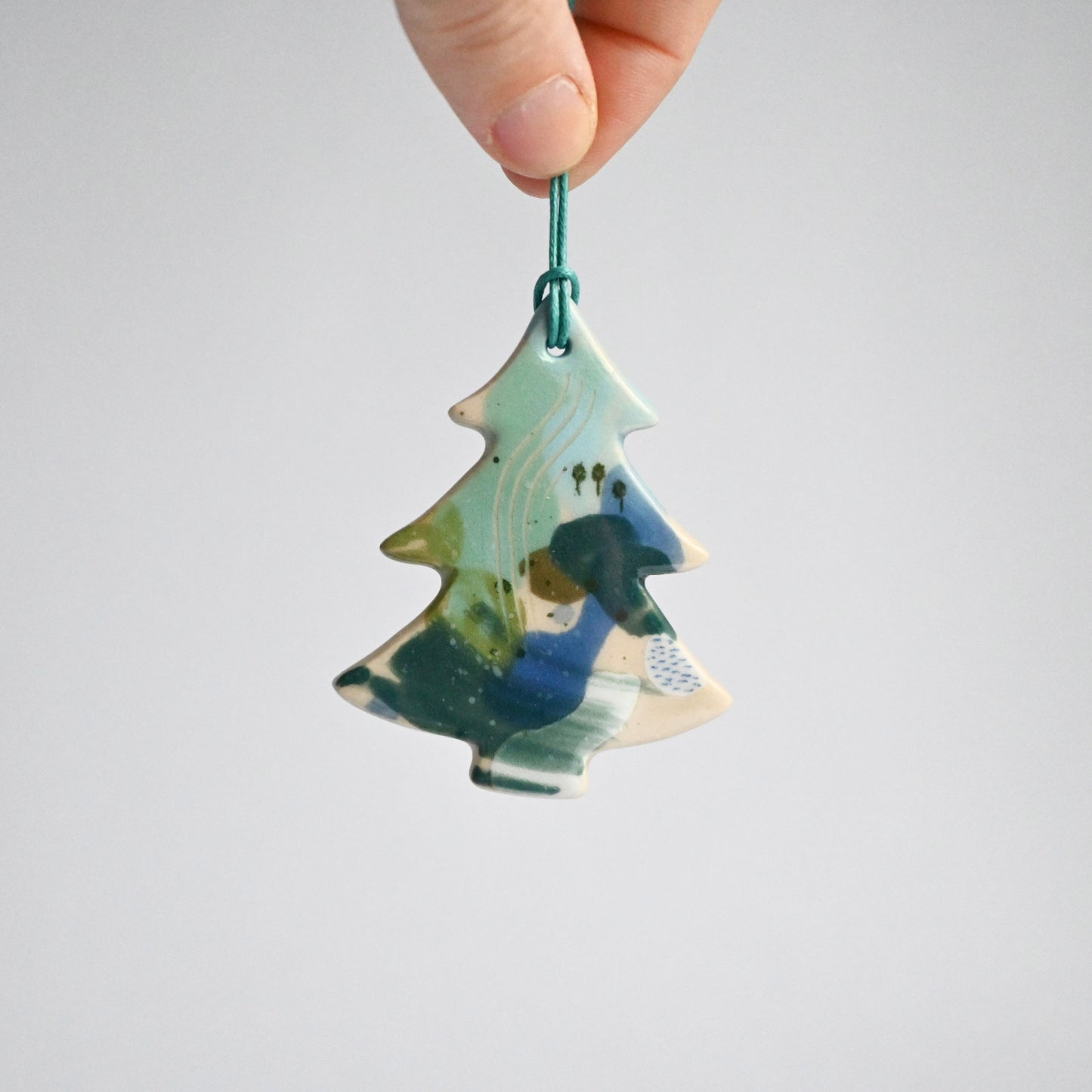 Ceramic Hanging Decoration - Mountains Meet The Sea Fir Tree
