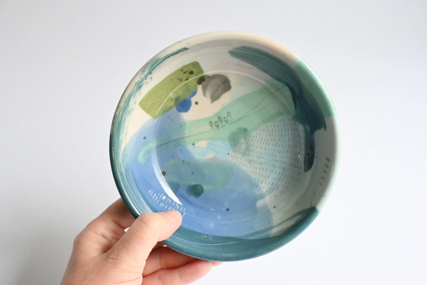Ceramic Medium Bowl - Mountains Meet The Sea #2