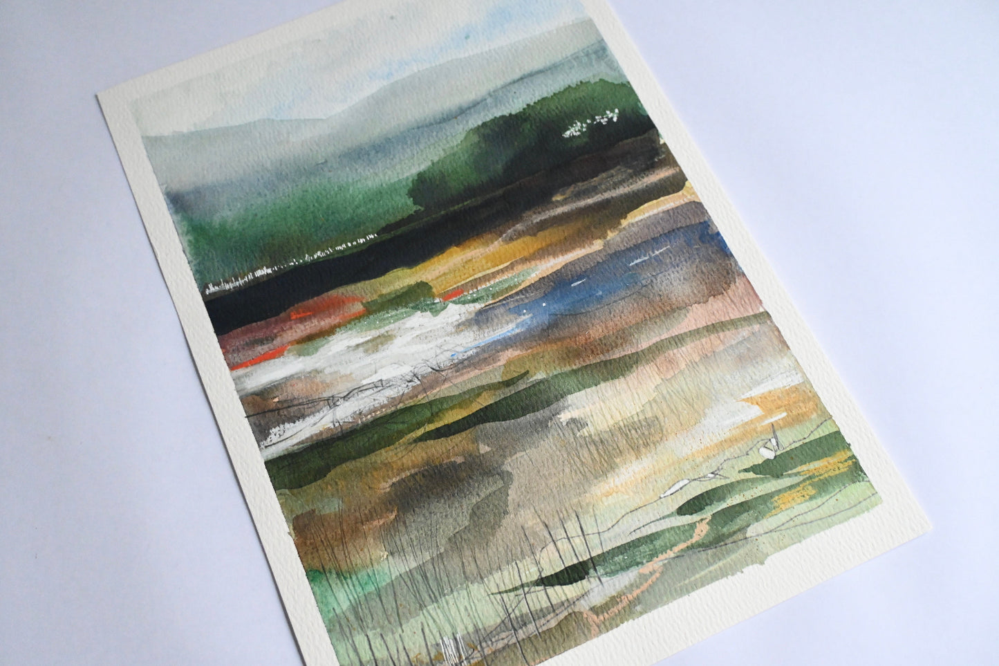 Original Painting - A rainy walk
