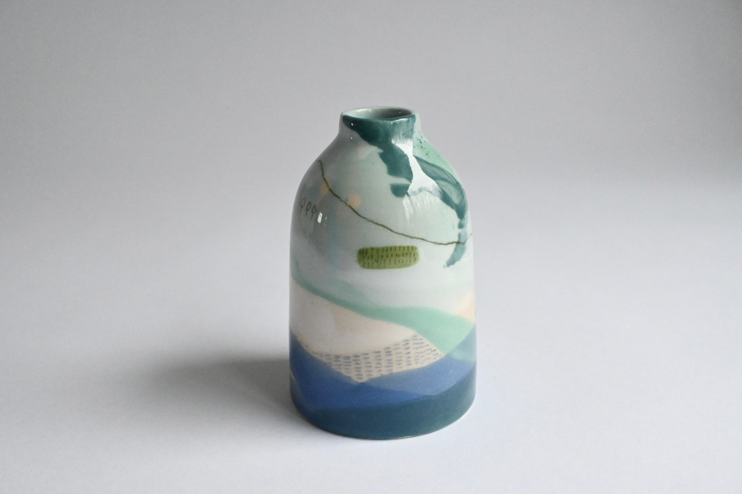 Ceramic Small Vase - Mountains Meet The Sea #11