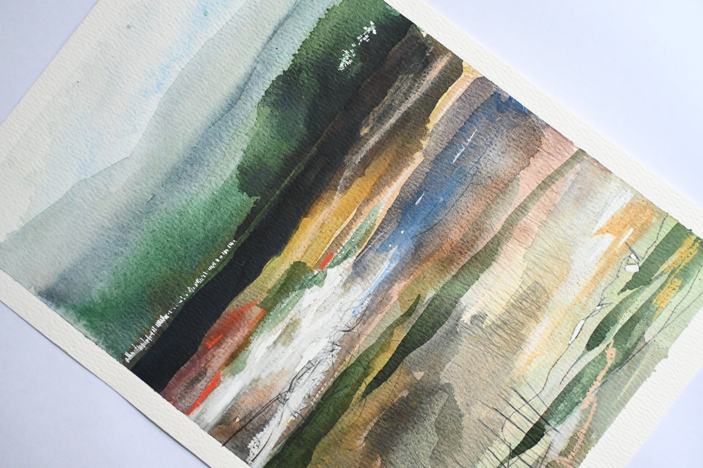 Original Painting - A rainy walk