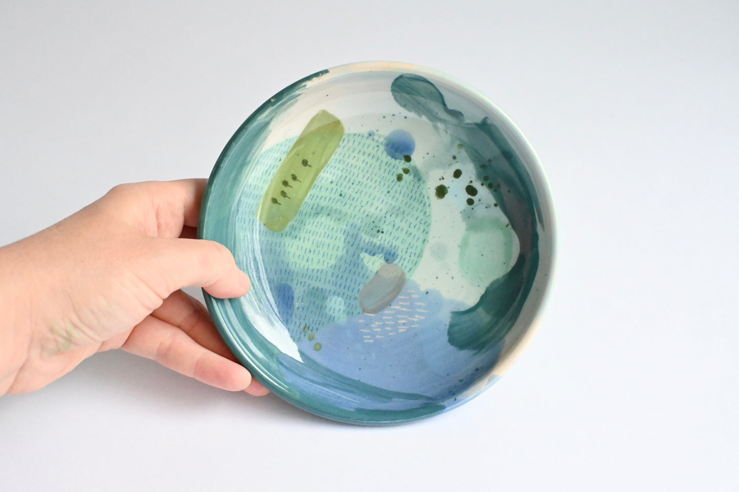 Ceramic Medium Bowl - Mountains Meet The Sea #3