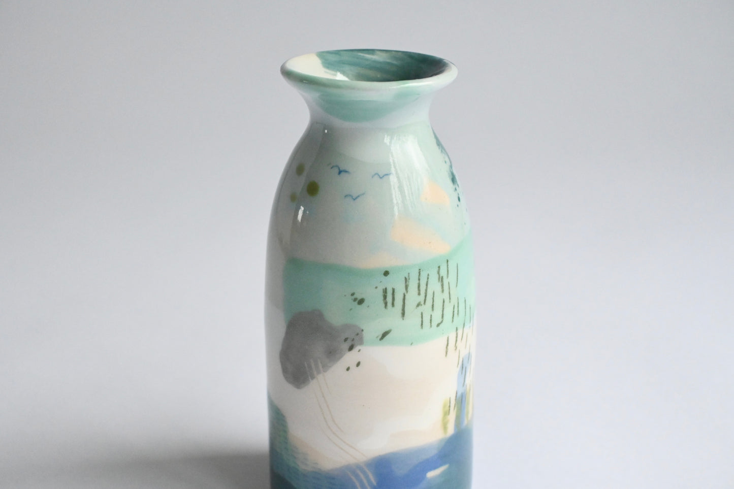 Ceramic Small Vase - Mountains Meet The Sea #2