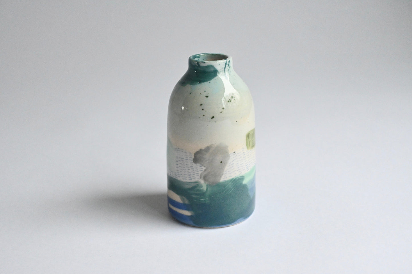 Ceramic Small Vase - Mountains Meet The Sea #14