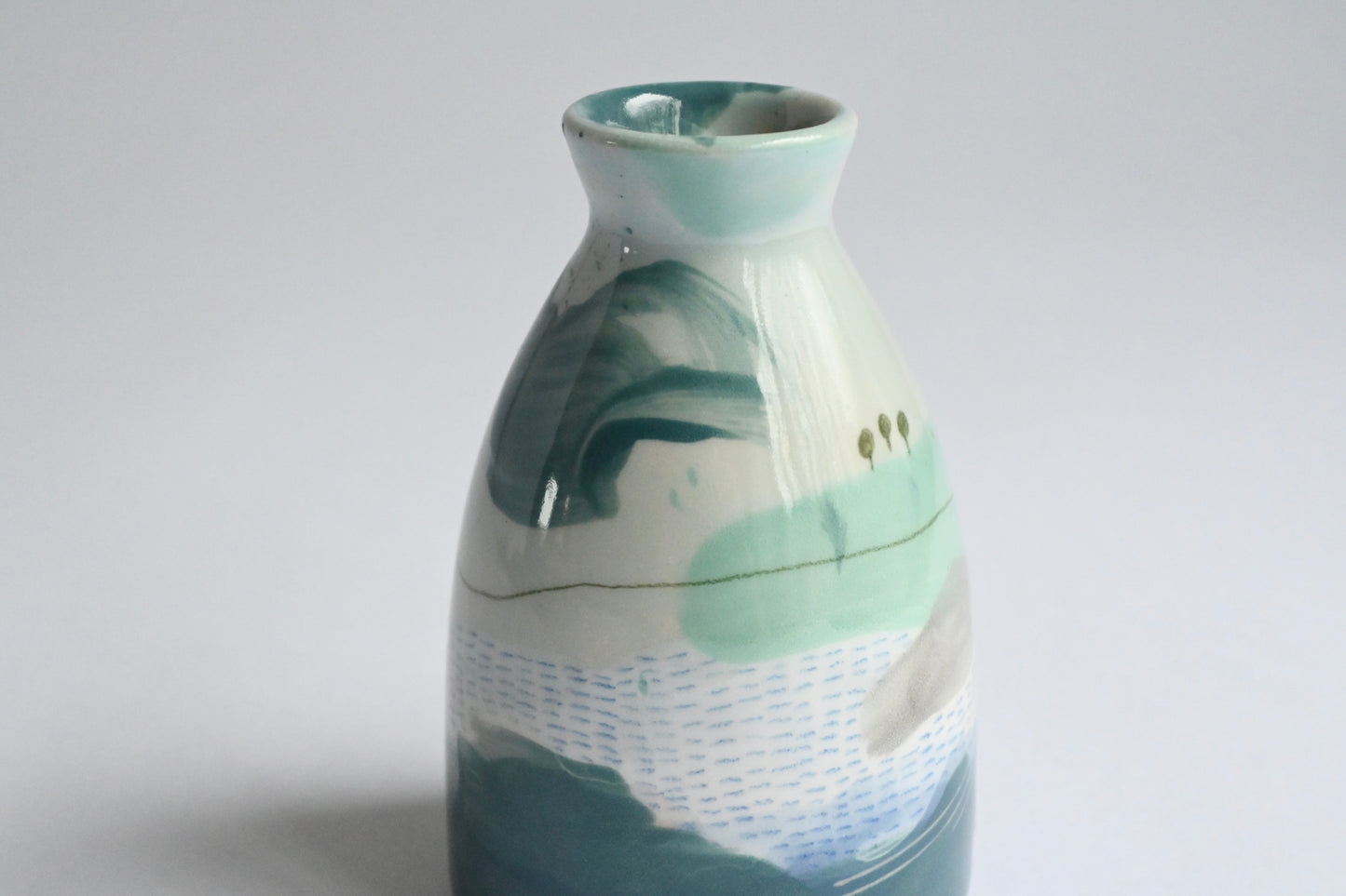 Ceramic Small Vase - Mountains Meet The Sea #8