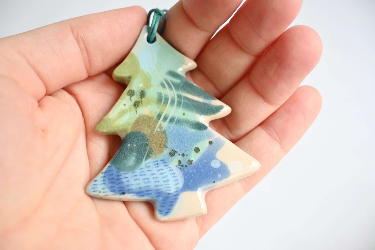 Ceramic Hanging Decoration - Mountains Meet The Sea Fir Tree
