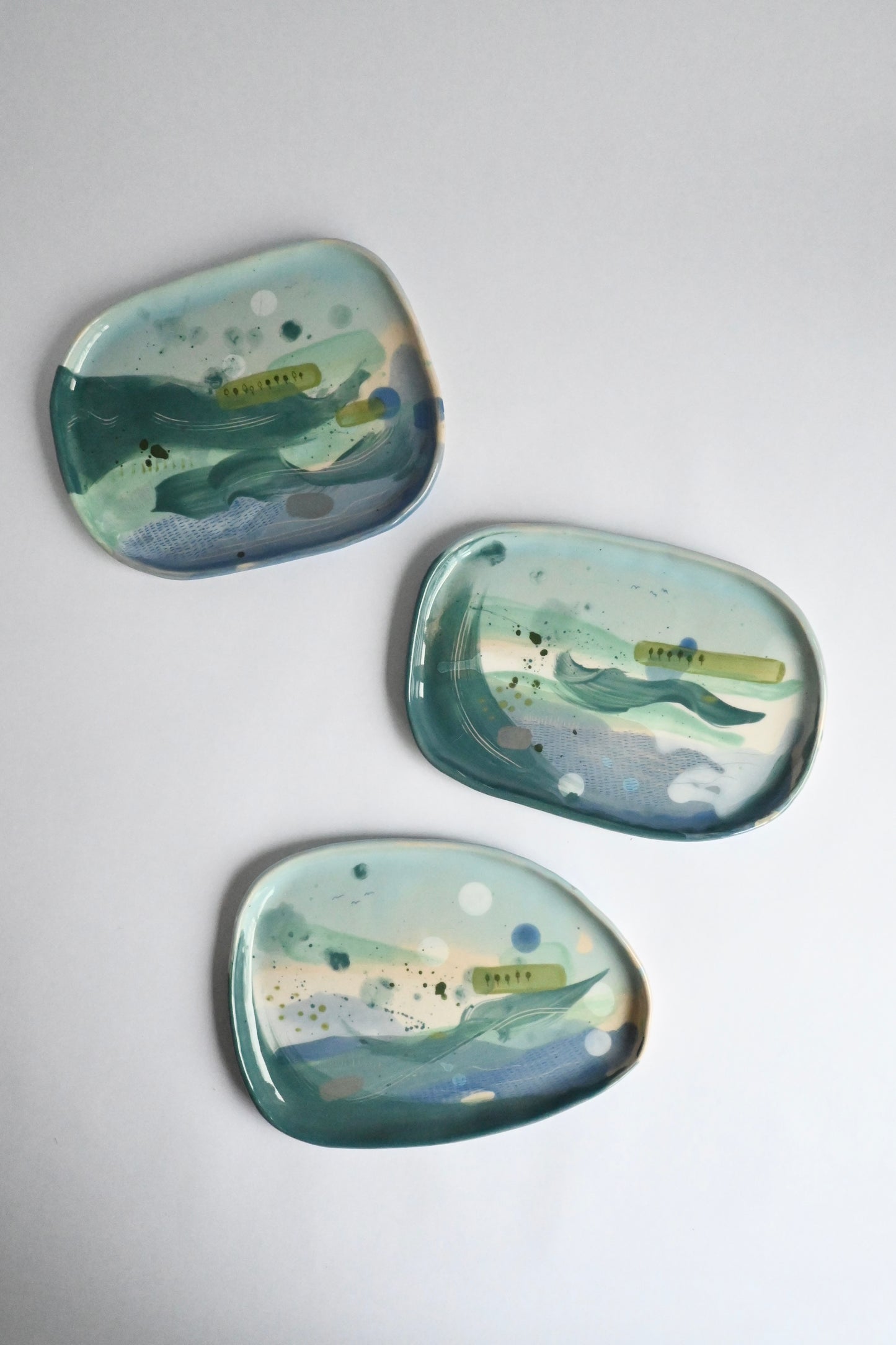 Ceramic Organic Plate - Mountains Meet The Sea #3