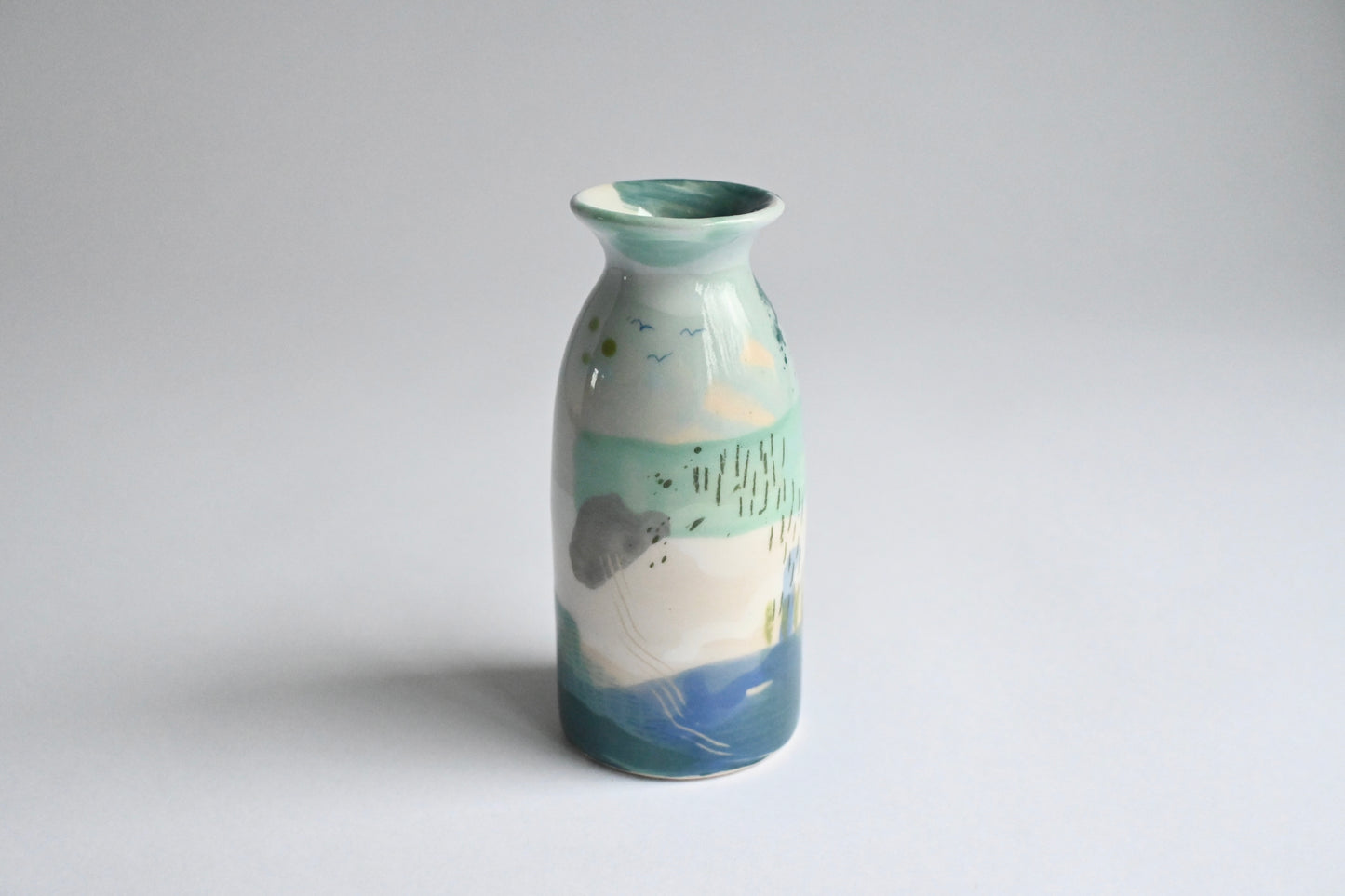 Ceramic Small Vase - Mountains Meet The Sea #2