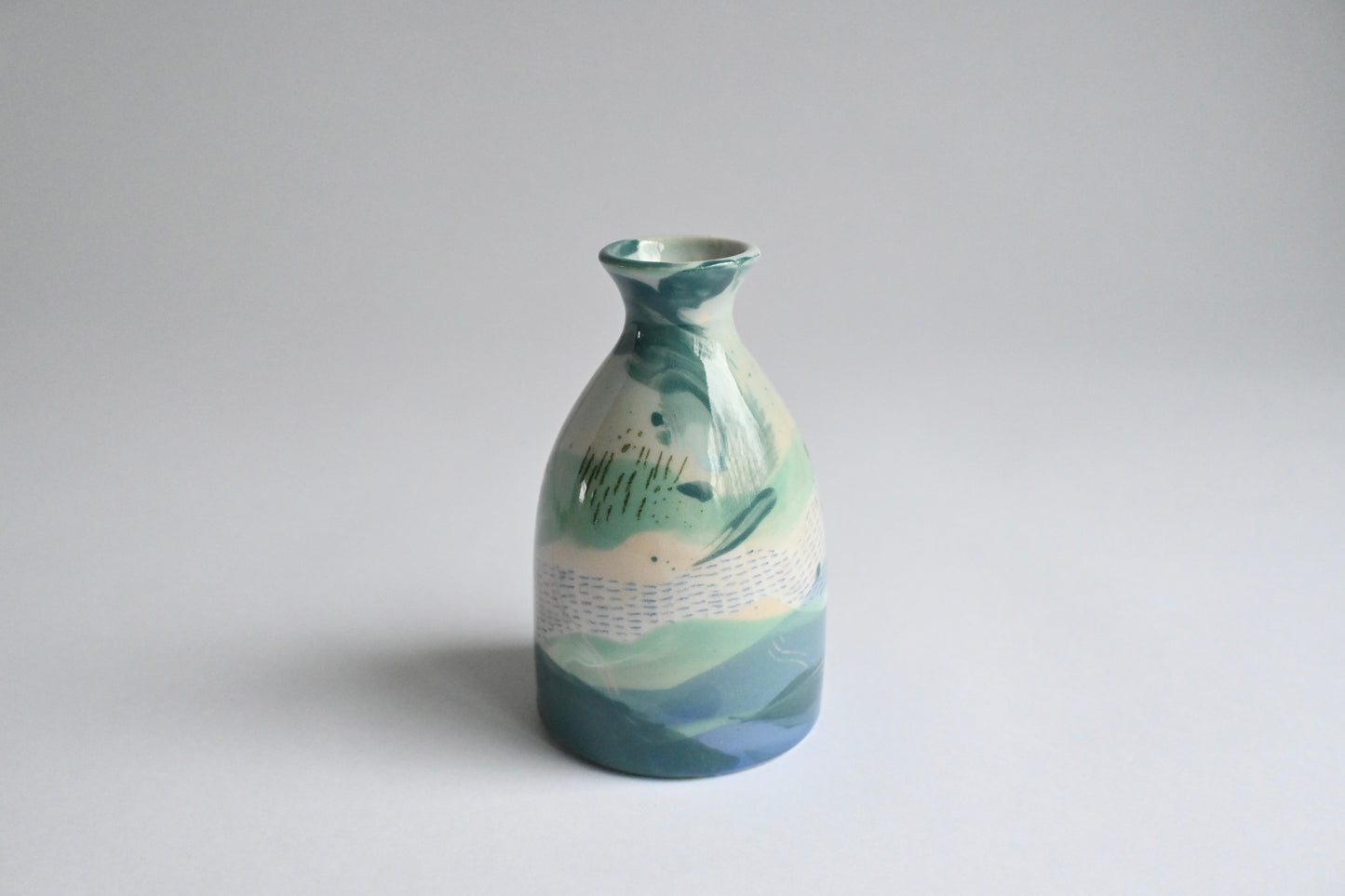 Ceramic Small Vase - Mountains Meet The Sea #1