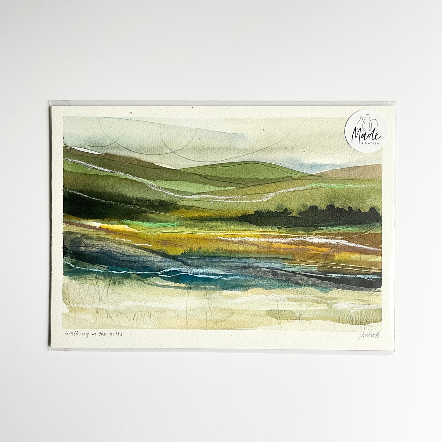 Original painting - Walking in the hills