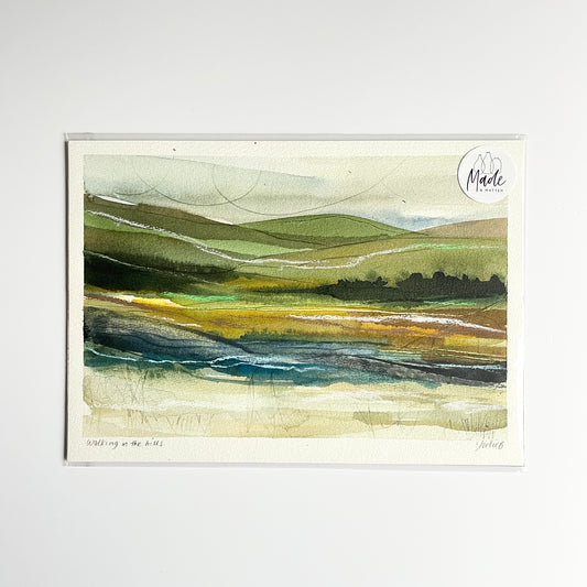 Original painting - Walking in the hills
