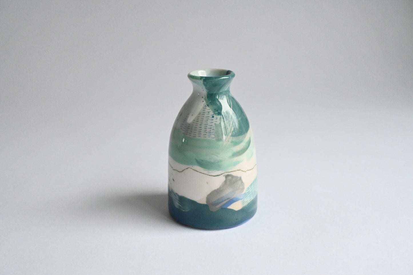 Ceramic Small Vase - Mountains Meet The Sea #5