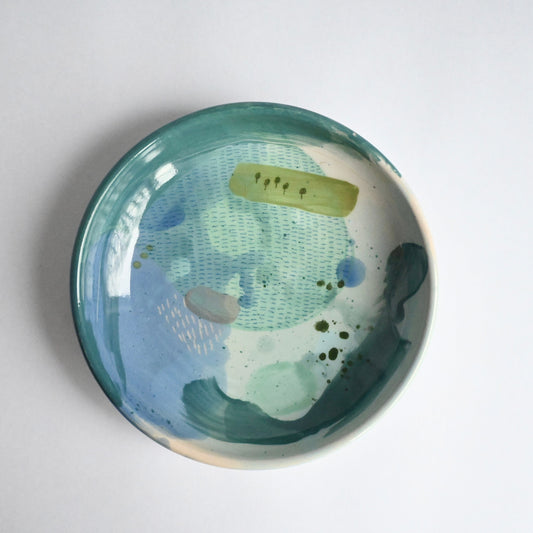 Ceramic Medium Bowl - Mountains Meet The Sea #3