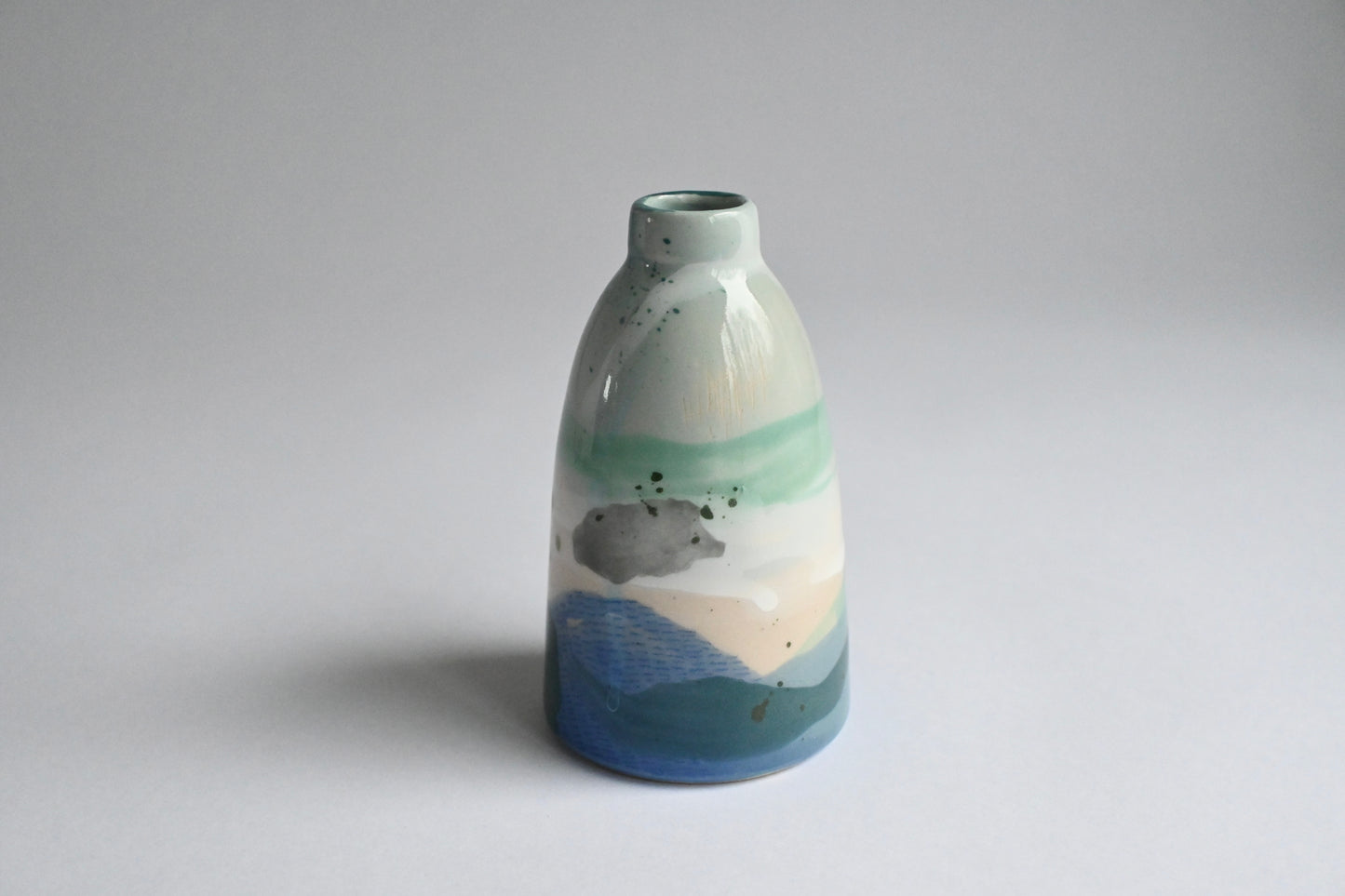 Ceramic Small Vase - Mountains Meet The Sea #10