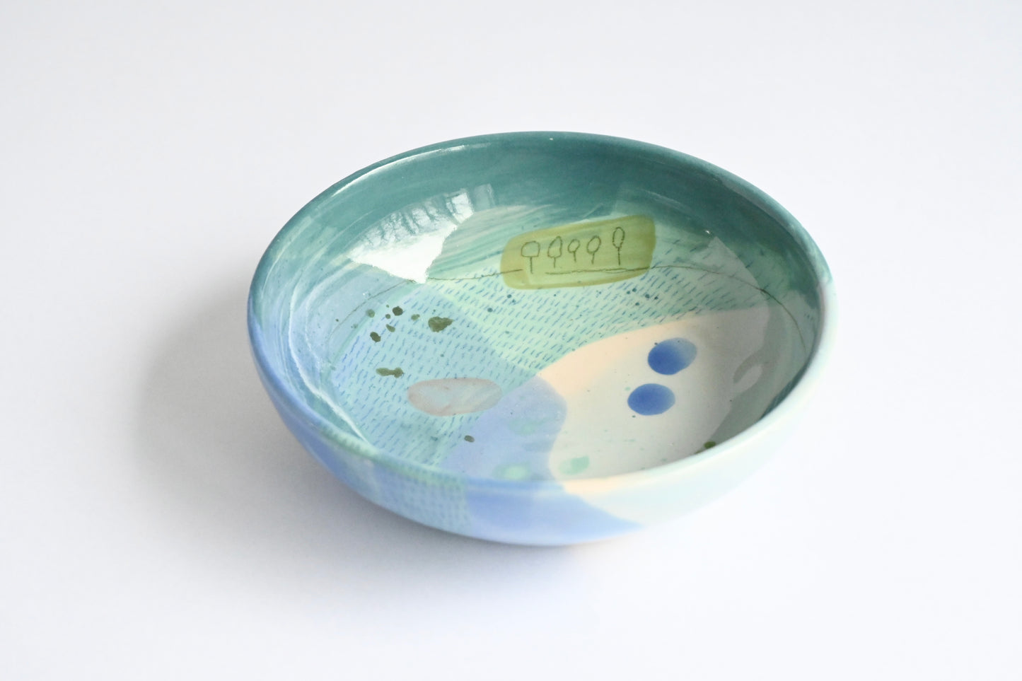 Ceramic Medium Bowl - Mountains Meet The Sea #1