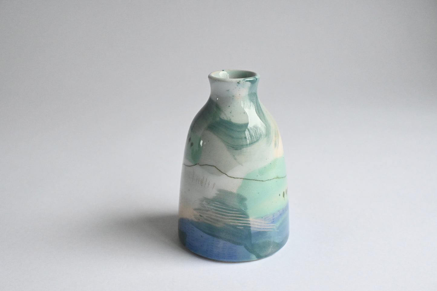 Ceramic Small Vase - Mountains Meet The Sea #6