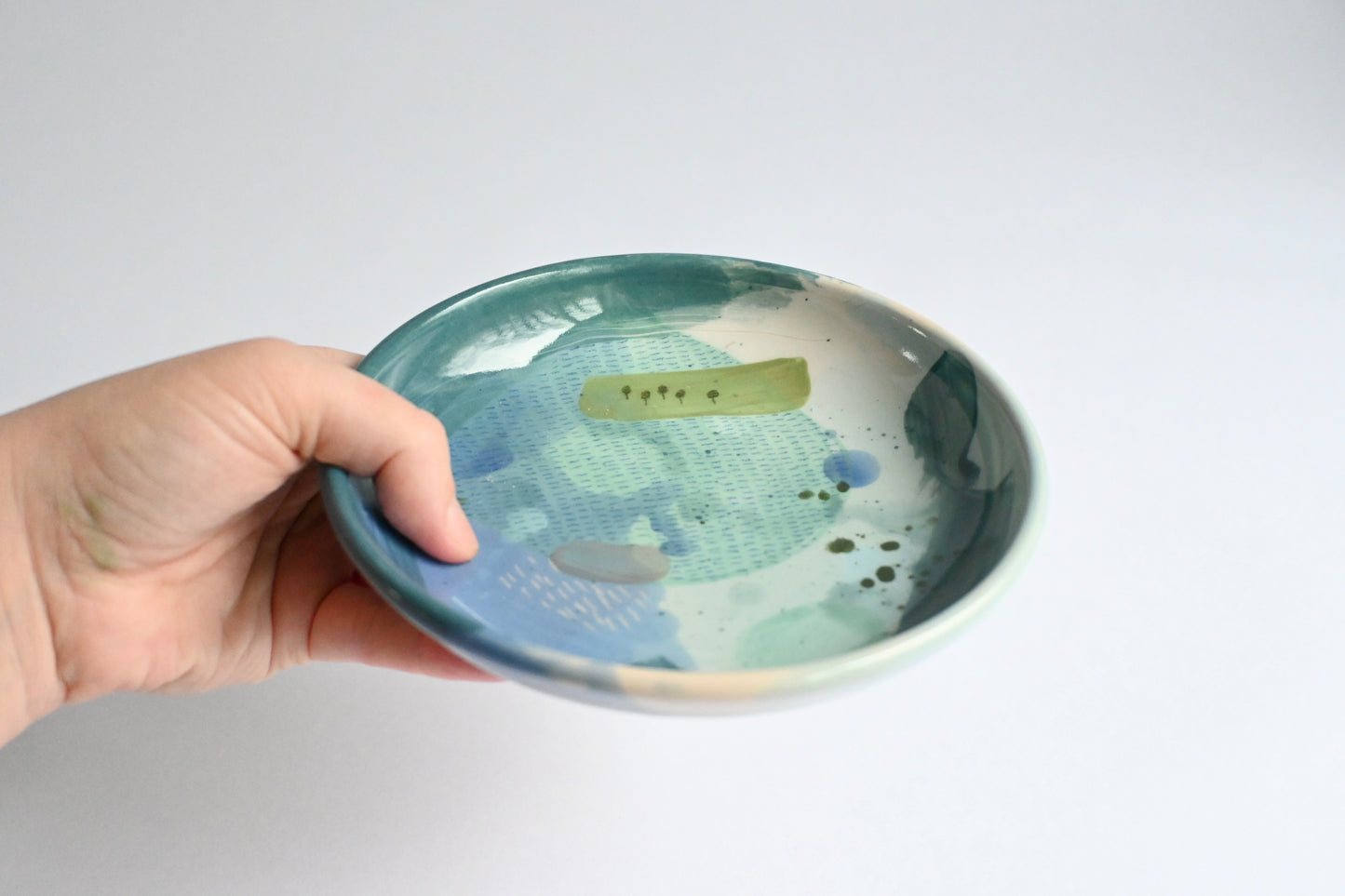 Ceramic Medium Bowl - Mountains Meet The Sea #3