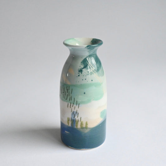 Ceramic Small Vase - Mountains Meet The Sea #2