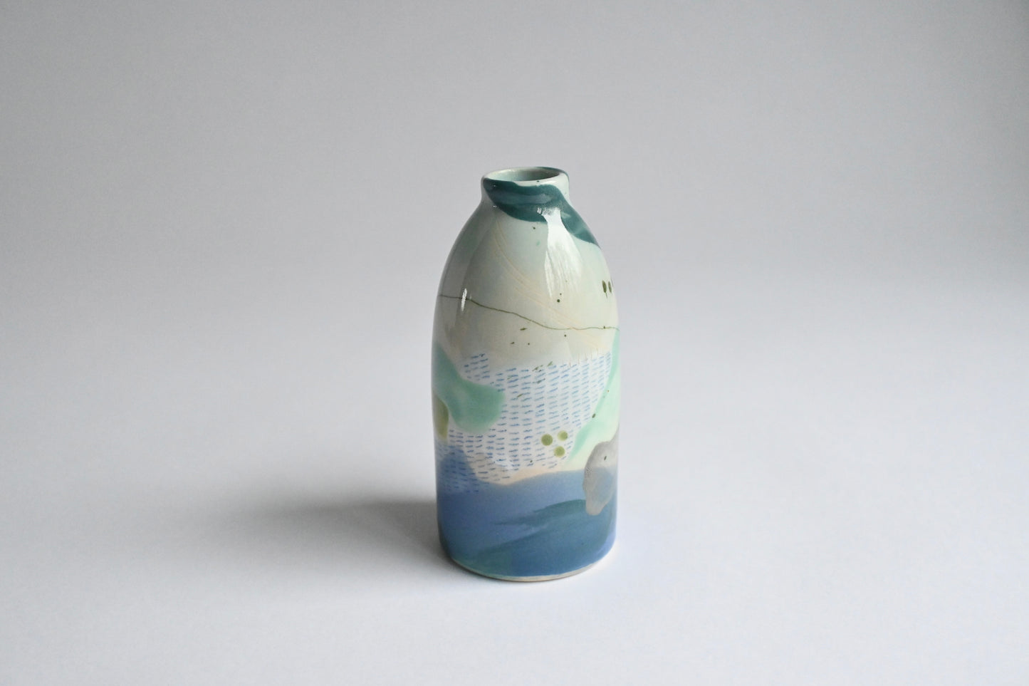 Ceramic Small Vase - Mountains Meet The Sea #4