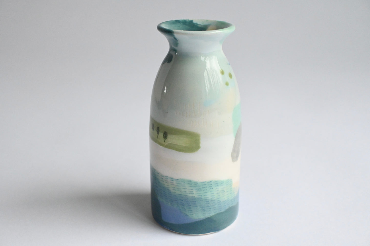 Ceramic Small Vase - Mountains Meet The Sea #2