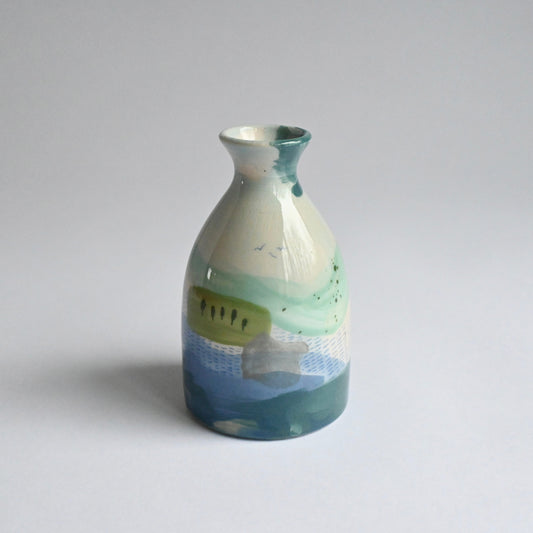 Ceramic Small Vase - Mountains Meet The Sea #1