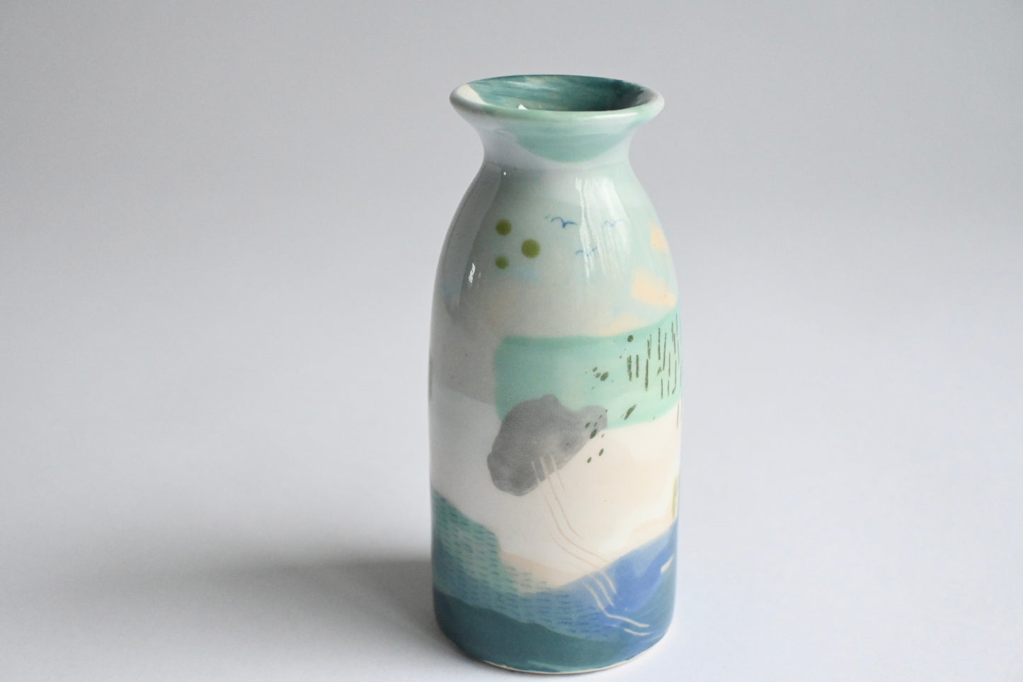 Ceramic Small Vase - Mountains Meet The Sea #2