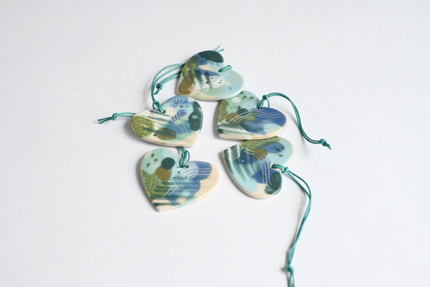 Ceramic Hanging Decoration - Mountains Meet The Sea Heart