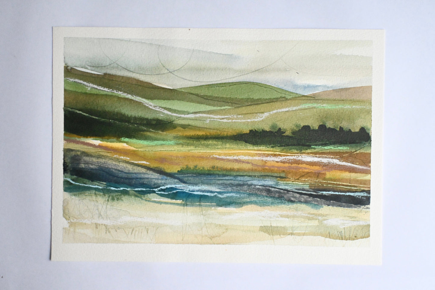 Original painting - Walking in the hills