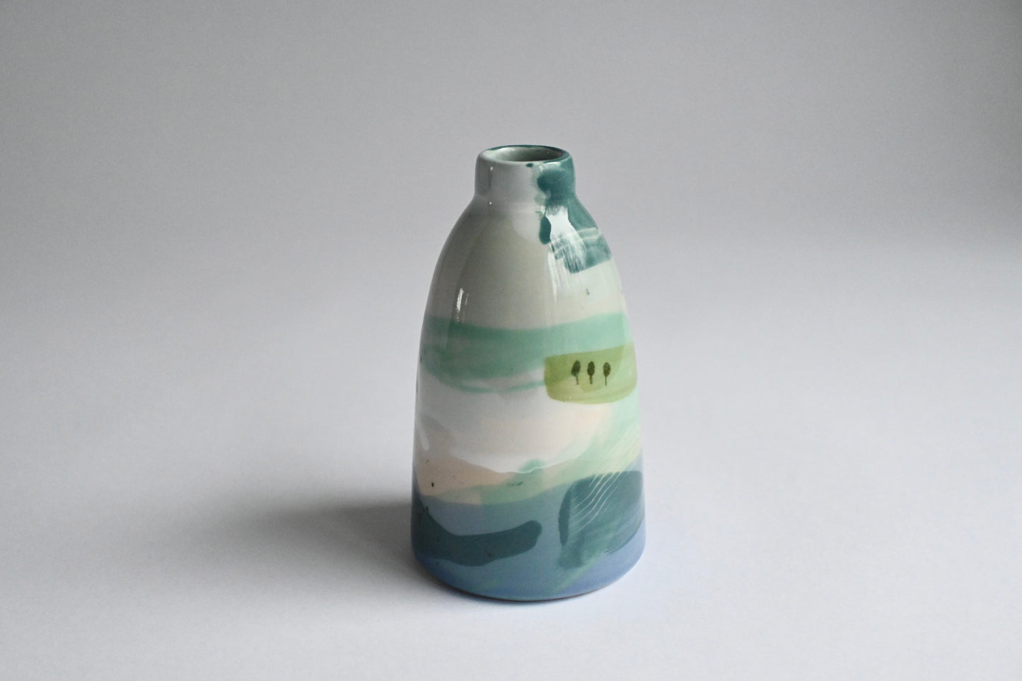 Ceramic Small Vase - Mountains Meet The Sea #10
