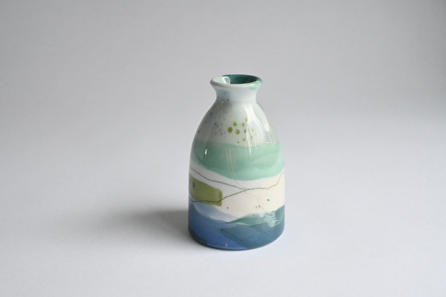 Ceramic Small Vase - Mountains Meet The Sea #5