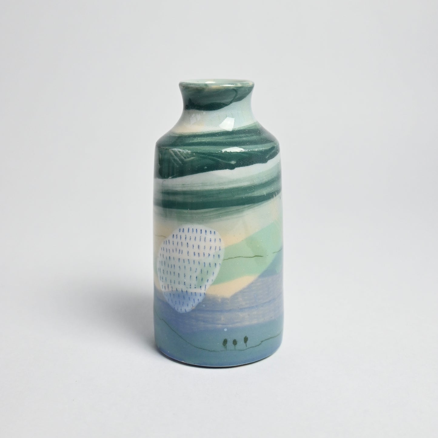 Ceramic Small Vase - Landscape #12
