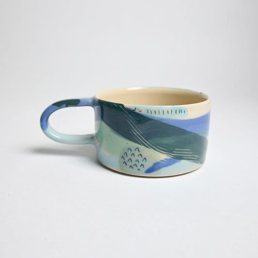 Ceramic Long Handled Mug - Landscape #1