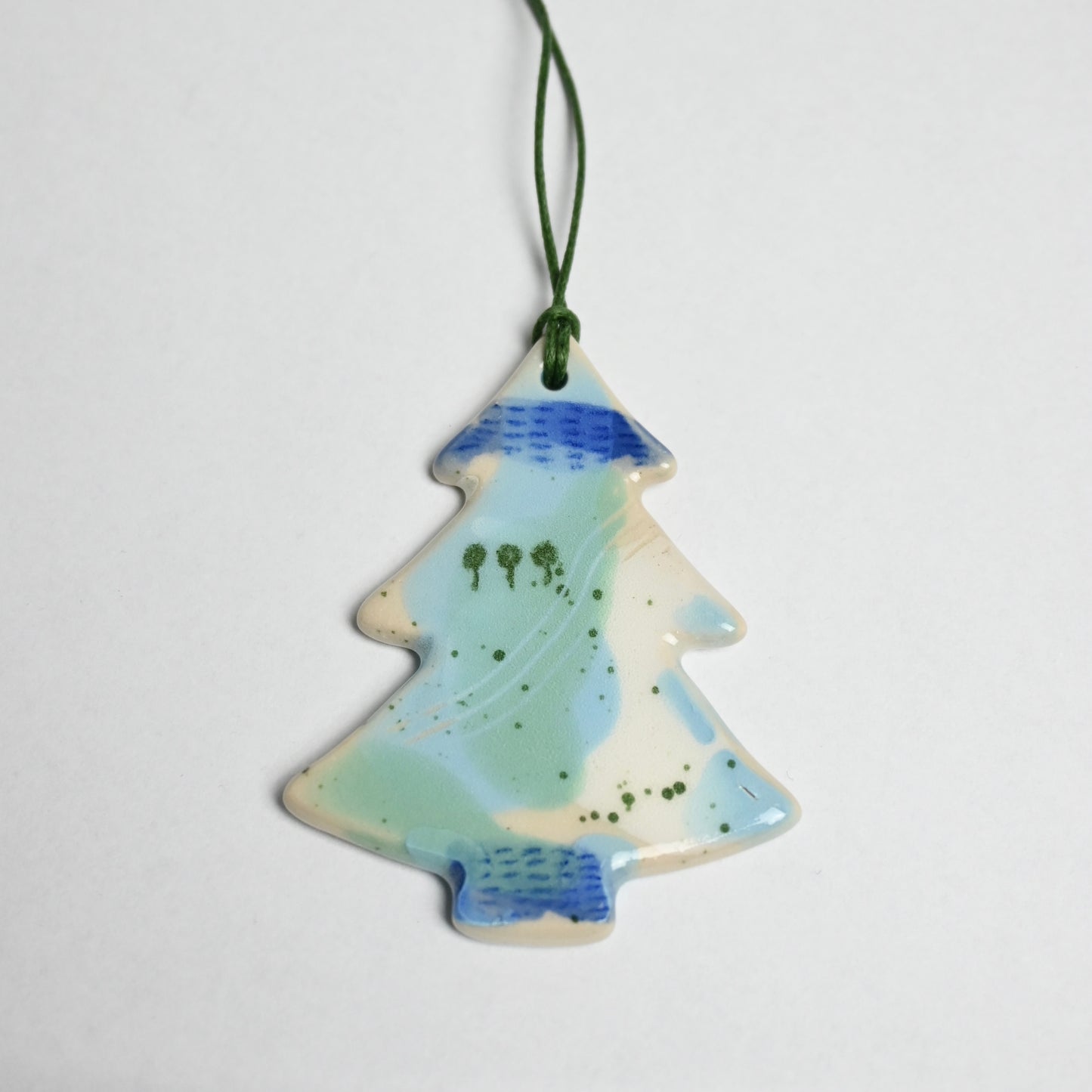 Ceramic Hanging Decoration - Landscape Fir Tree