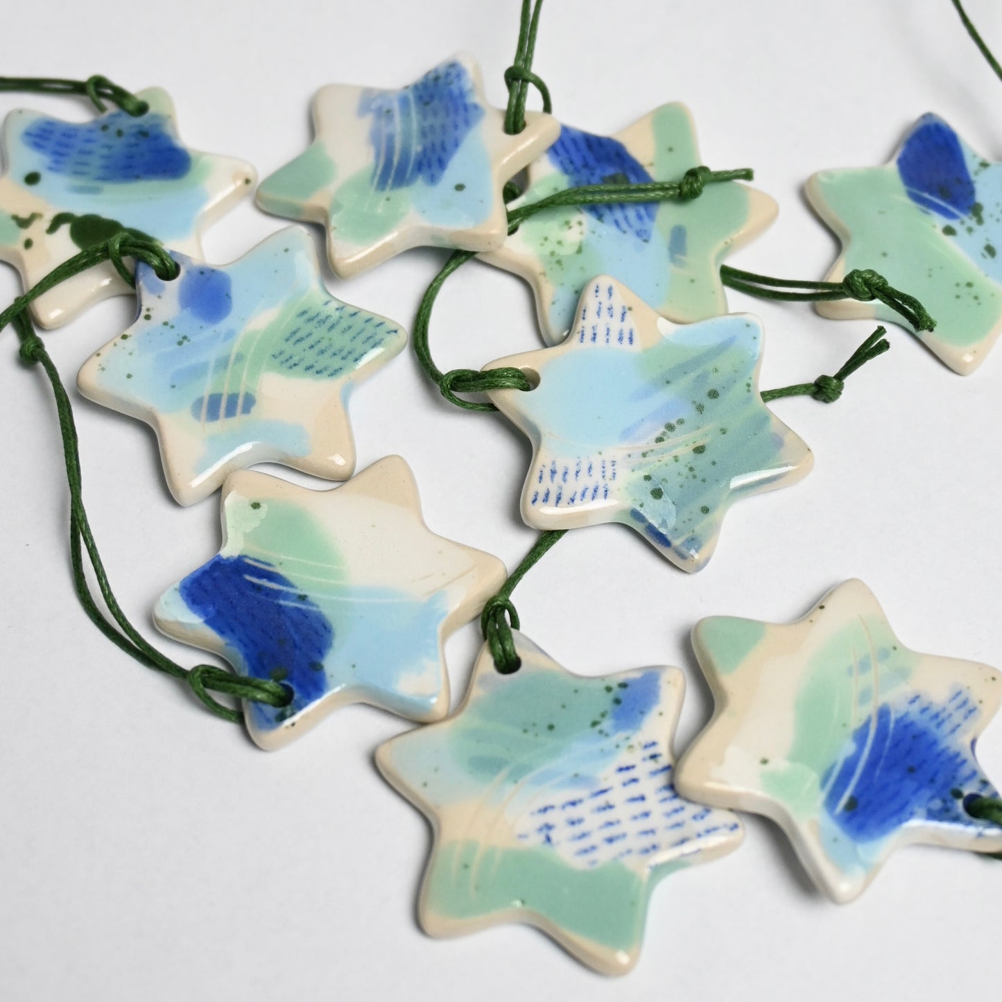 Ceramic Hanging Decoration - Landscape Small Star