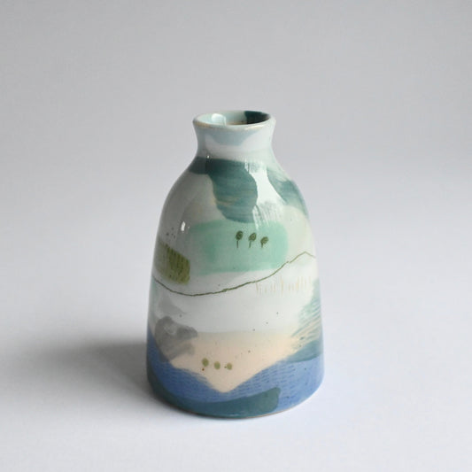 Ceramic Small Vase - Mountains Meet The Sea #6