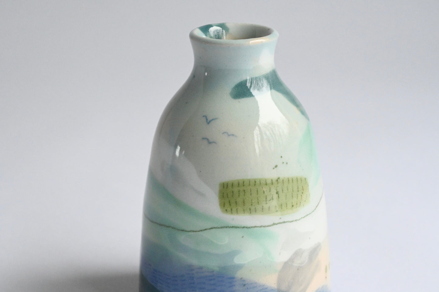 Ceramic Small Vase - Mountains Meet The Sea #6